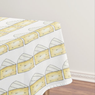 Brie French Cheese Tasting Wedge Cocktail Party Tablecloth