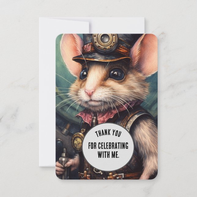Brie Thank You Steampunk Custom Card (Front)