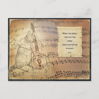 Briefkaart met Rumi - Everything is music Postcard
