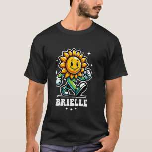 Brielle Cute Sunflower Design for Girls Name Briel T-Shirt