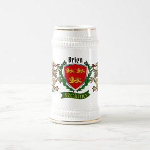 Brien/Bryan Irish Shield w/Griffins Personalised Beer Stein