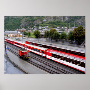 Brig station in Switzerland Poster