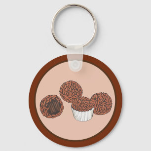 Brigadeiros Brazilian Chocolate Truffles Dessert Key Ring
