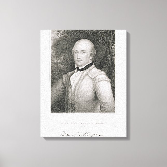 Brigadier General Daniel Morgan (1736-1802) engrav Canvas Print (Front)