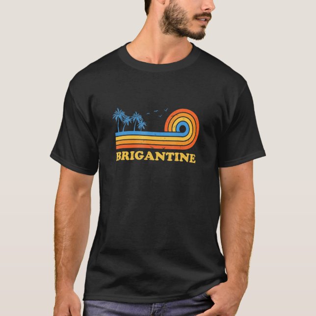 Brigantine New Jersey Summer Nj Tropical Us Cities T-Shirt (Front)