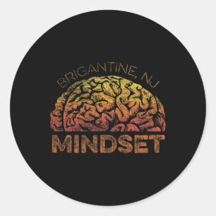 Brigantine Nj Vacation Mindset Classic Round Sticker