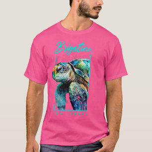 Brigatine New Jersey Watercolor Sea Turtle Portrai T-Shirt