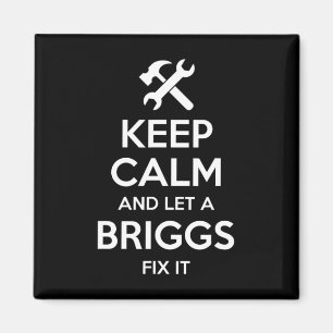 Briggs Funny Surname Birthday Family Tree Reunion Magnet