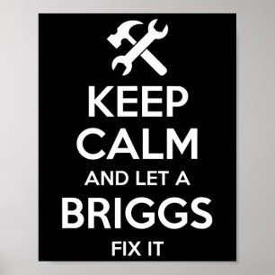 Briggs Funny Surname Birthday Family Tree Reunion  Poster