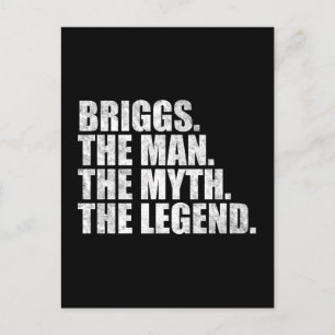 Briggs name, Briggs The Man The Myth The Legend Postcard