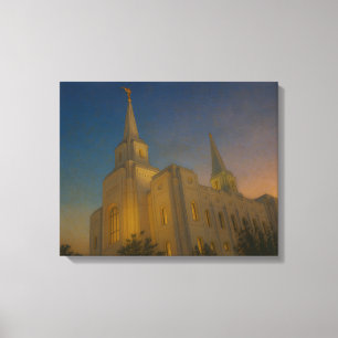 Brigham City Utah Temple Painting™ LDS Art Canvas Print