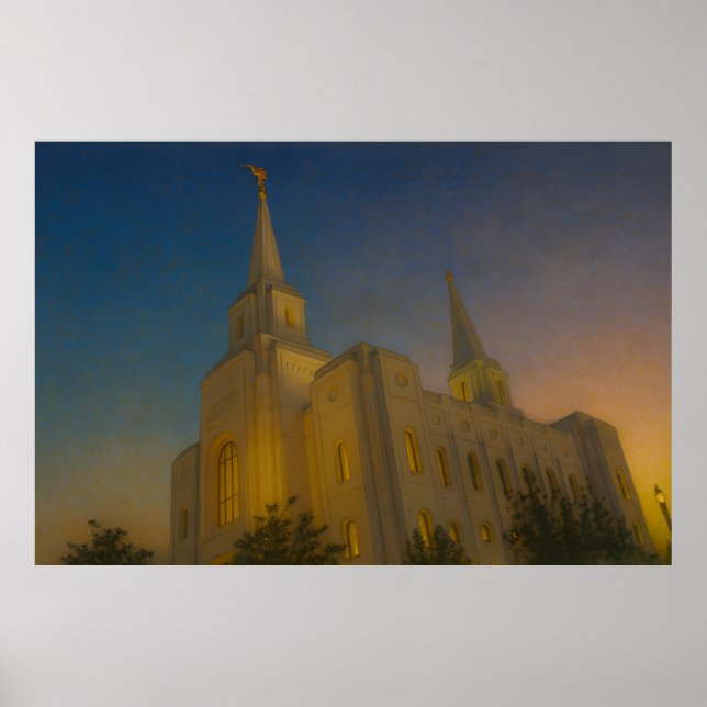 Brigham City Utah Temple Painting™ LDS Art Poster (Front)