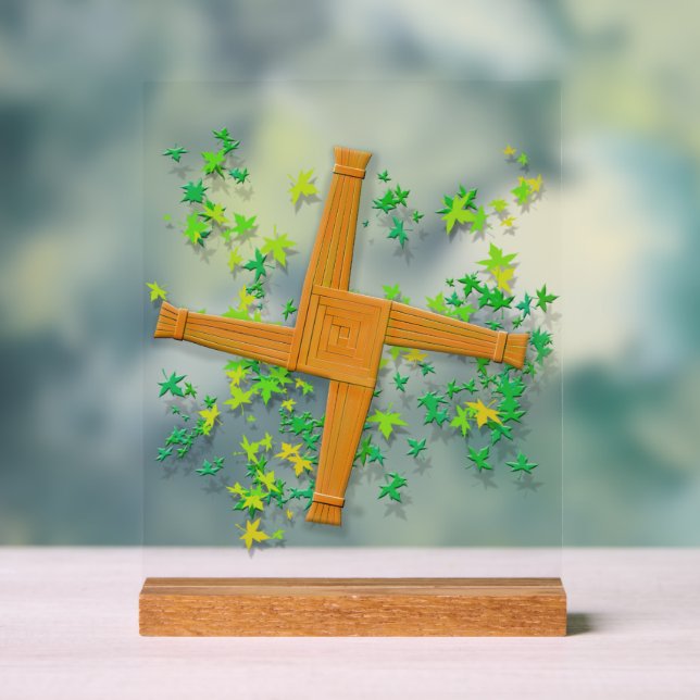 Brighid Cross Acrylic Sign (Neutral)