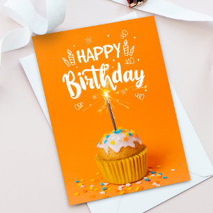 Bright Сupcake Happy Birthday Greeting Card