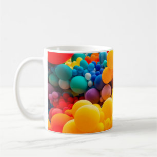 Bright abstract background of jumble of rainbow co coffee mug