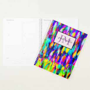 Bright abstract blend personalised planner