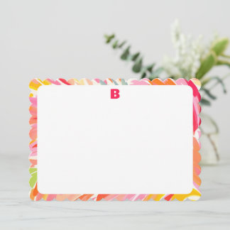 Bright Abstract Border Stationery Note Cards
