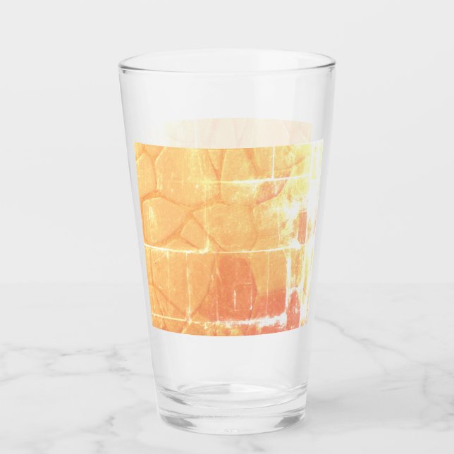 bright abstract brick and stone pattern glass (Front)