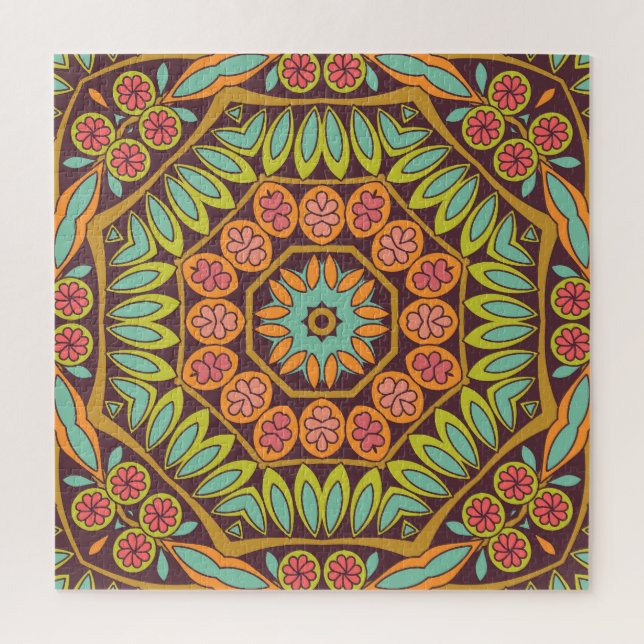 Bright abstract floral ornament design. jigsaw puzzle (Vertical)