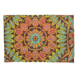 Bright abstract floral ornament design. pillowcase