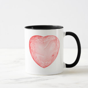 Bright abstract fractal red heart, Fractal  heart Mug