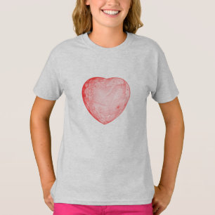 Bright abstract fractal red heart, Fractal  heart T-Shirt