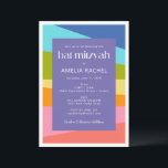 Bright Abstract Geometric Rainbow Bat Mitzvah  Invitation<br><div class="desc">Bright Abstract Geometric Rainbow Bat Mitzvah Invitation</div>