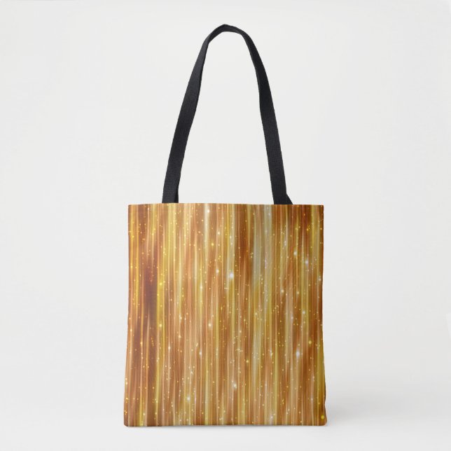 Bright abstract golden background with glitter tote bag (Front)