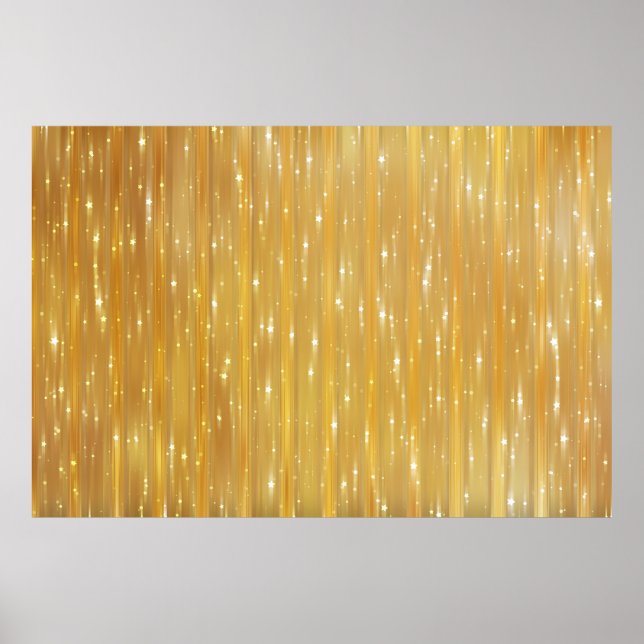 Bright abstract golden with glitter poster (Front)