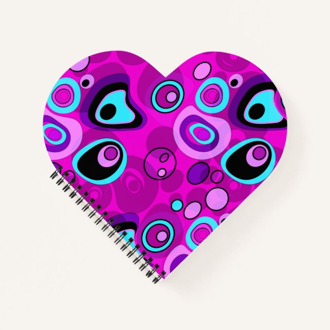 Bright, abstract , Magenta Notebook (Front)