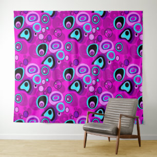 Bright, abstract , Magenta Tapestry