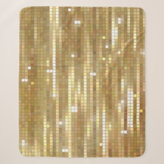 Bright abstract mosaic golden background with glos sherpa blanket
