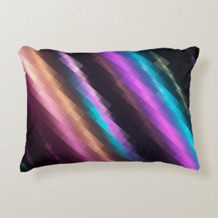 Bright abstract mosaic multicolored background wit decorative cushion
