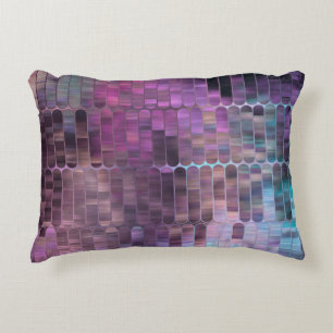 Bright abstract mosaic multicolored with gloss decorative cushion