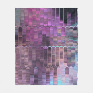 Bright abstract mosaic multicolored with gloss fleece blanket