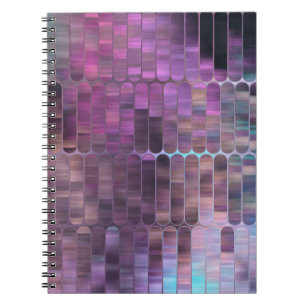 Bright abstract mosaic multicolored with gloss notebook