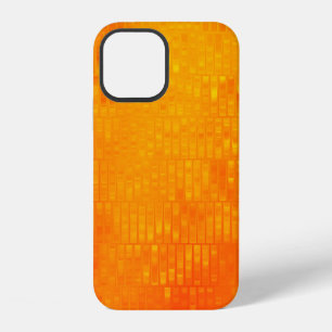 Bright abstract mosaic orange background with glos iPhone 12 case