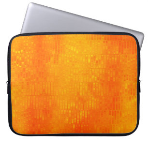 Bright abstract mosaic orange background with glos laptop sleeve