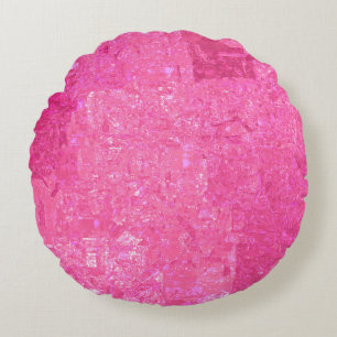 Bright abstract mosaic pink background with gloss round cushion