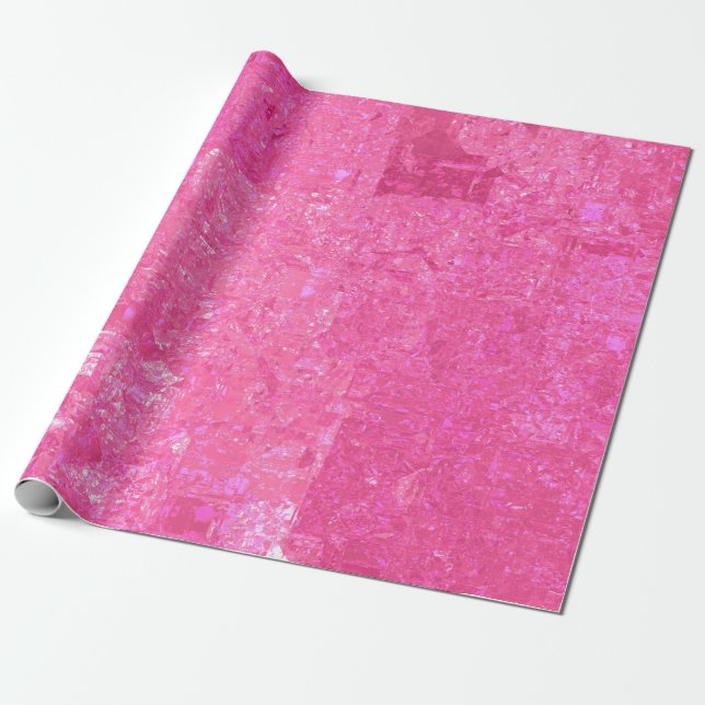 Bright abstract mosaic pink background with gloss wrapping paper (Unrolled)