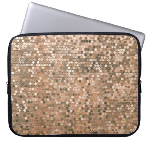 Bright abstract mosaic vintage background with glo laptop sleeve