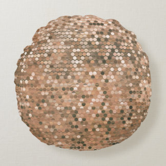 Bright abstract mosaic vintage background with glo round cushion