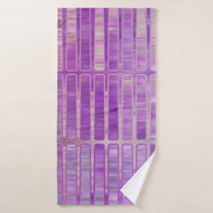 Bright abstract mosaic violet background with glos bath towel