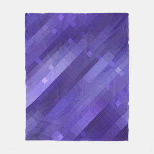 Bright abstract mosaic violet background with glos fleece blanket