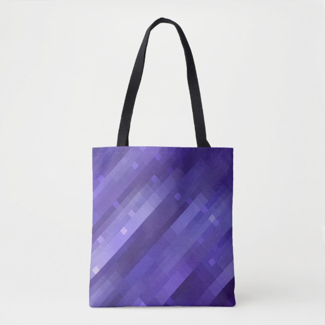 Bright abstract mosaic violet background with glos tote bag (Front)