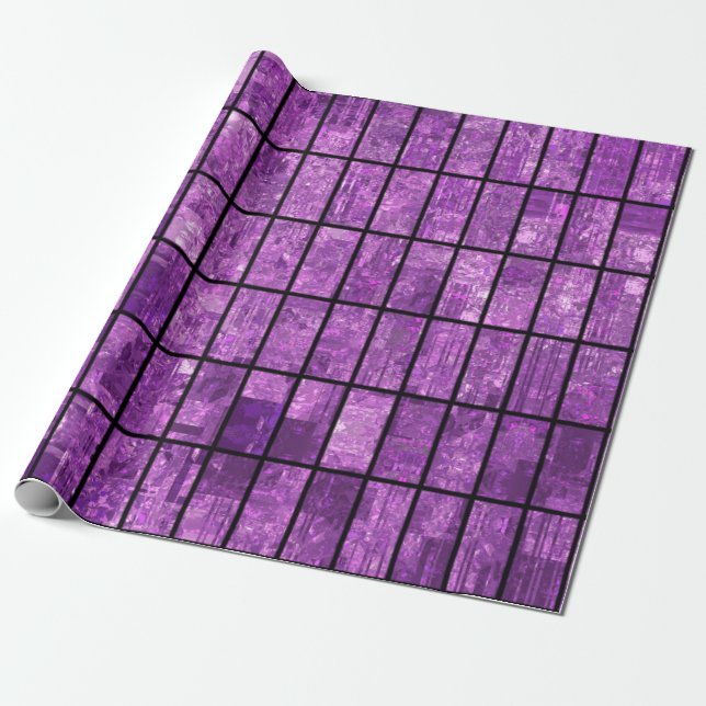 Bright abstract mosaic violet background with glos wrapping paper (Unrolled)