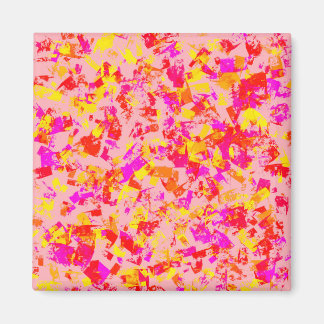 Bright abstract multicolored paint spot magnet