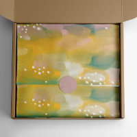 Bright abstract painted. Yellow pink Brush stroke