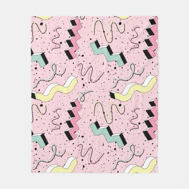 Bright abstract retro, seamless pattern. fleece blanket (Front)