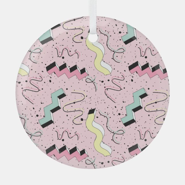 Bright abstract retro, seamless pattern. glass tree decoration (Front)